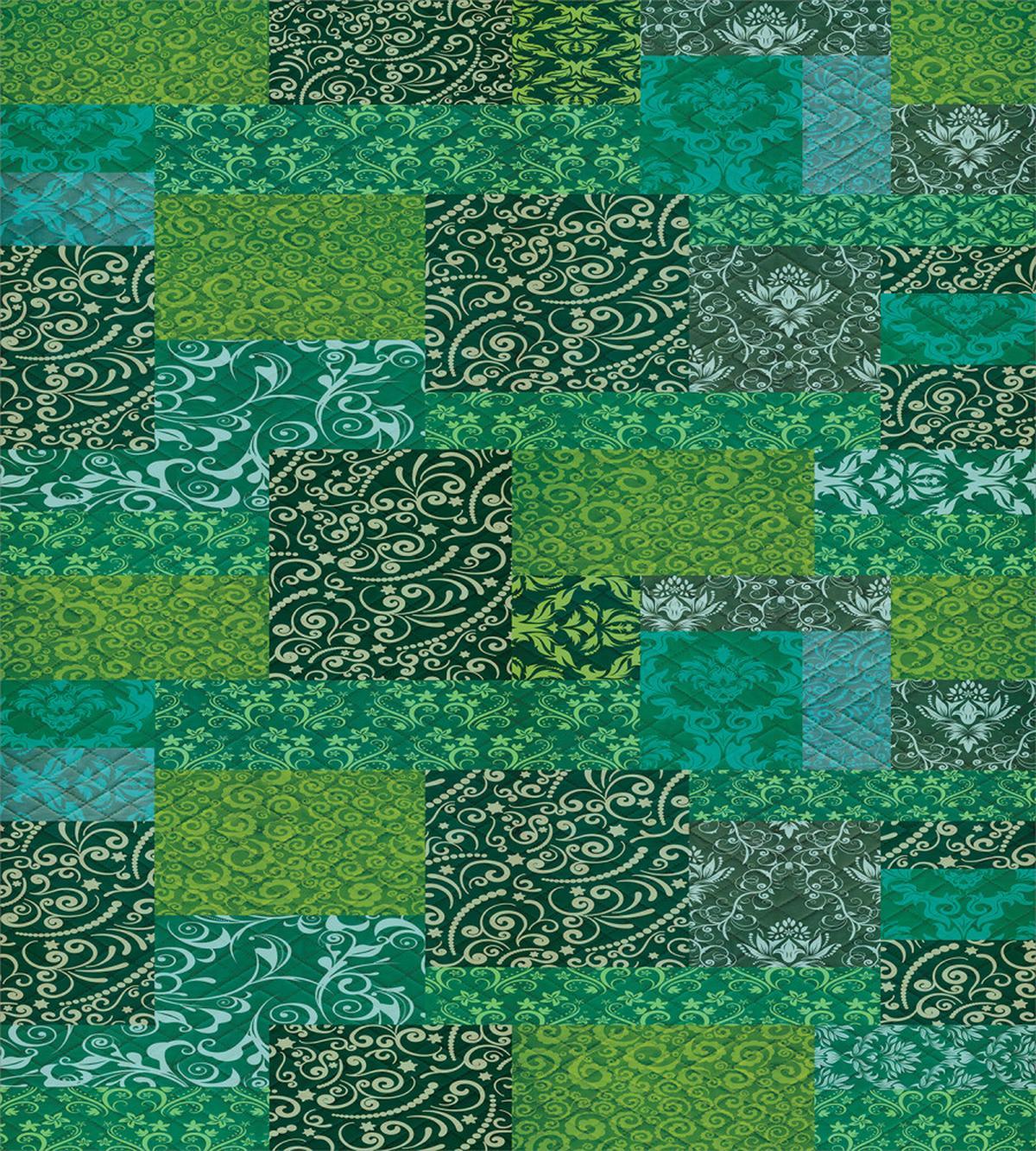 Curly Ornaments in Squares — Pattern