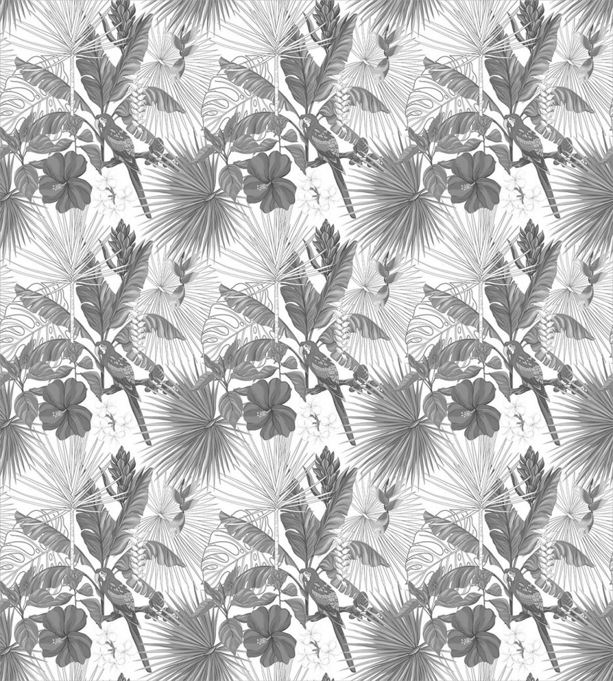 Monochrome Exotic Parrot — Pattern