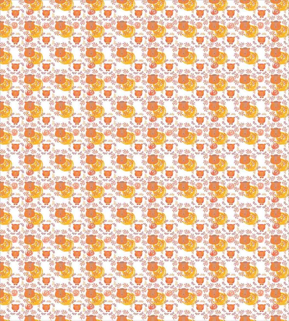 Woodland Animal Portraits Leaf — Pattern