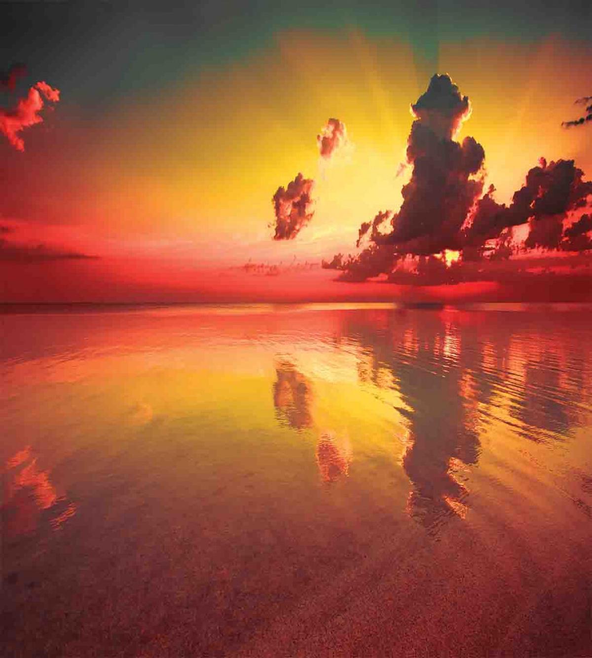 Sunrise Water Reflection — Pattern
