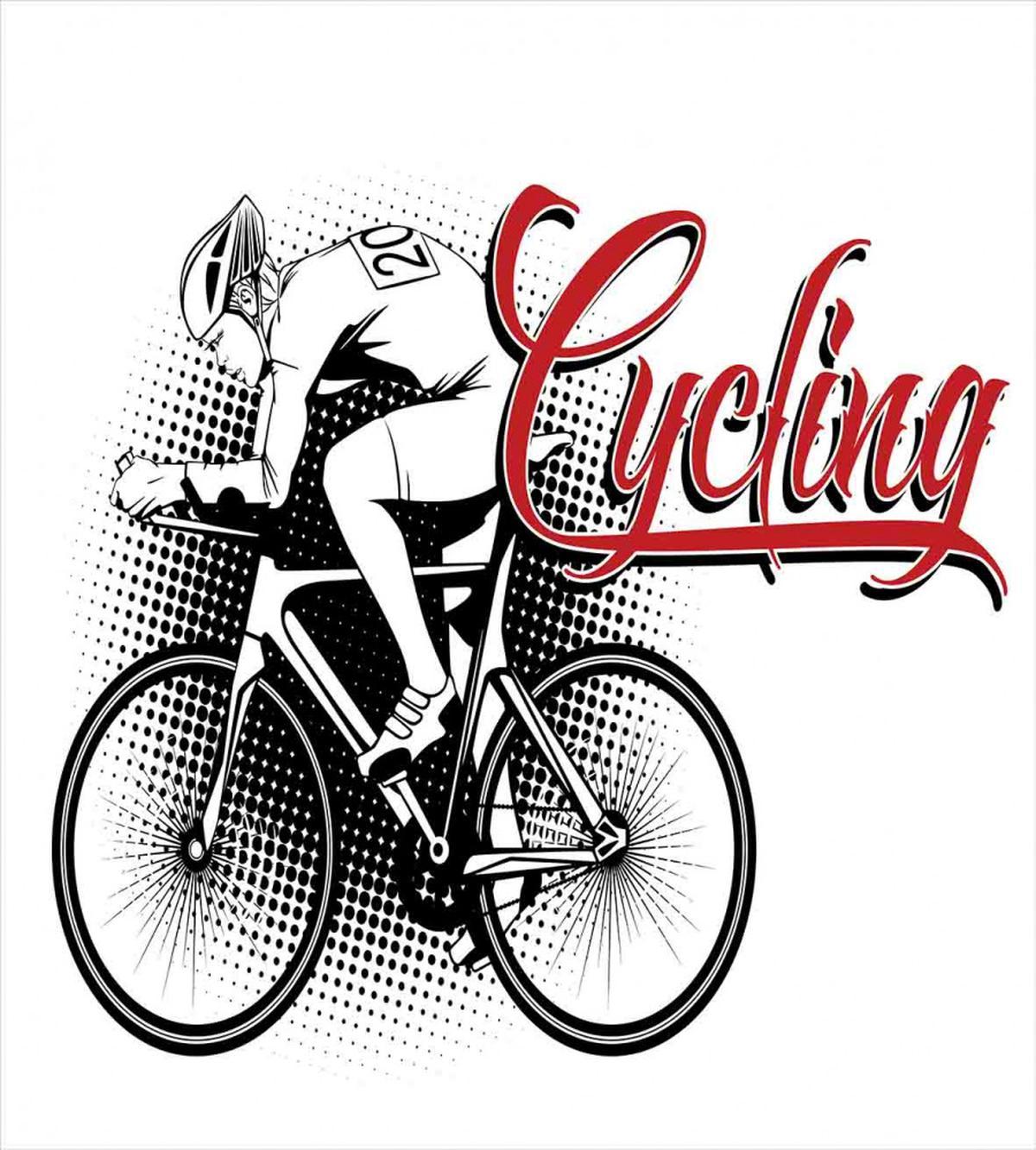 Cycling Man Sport Bike — Pattern