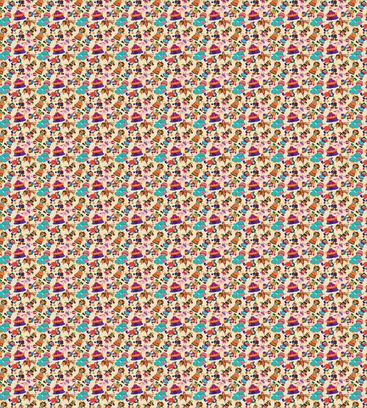 Carnival Tent Clown Dog — Pattern