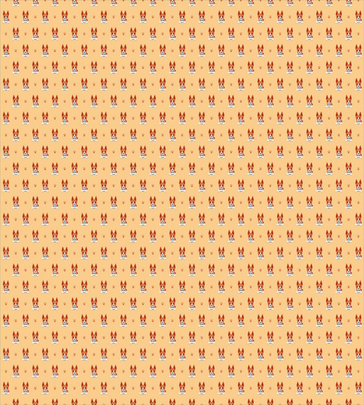Basenji Dogs and Paws Pattern — Pattern
