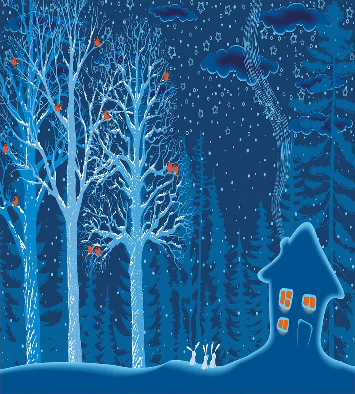 Winter Scenery with Show — Pattern