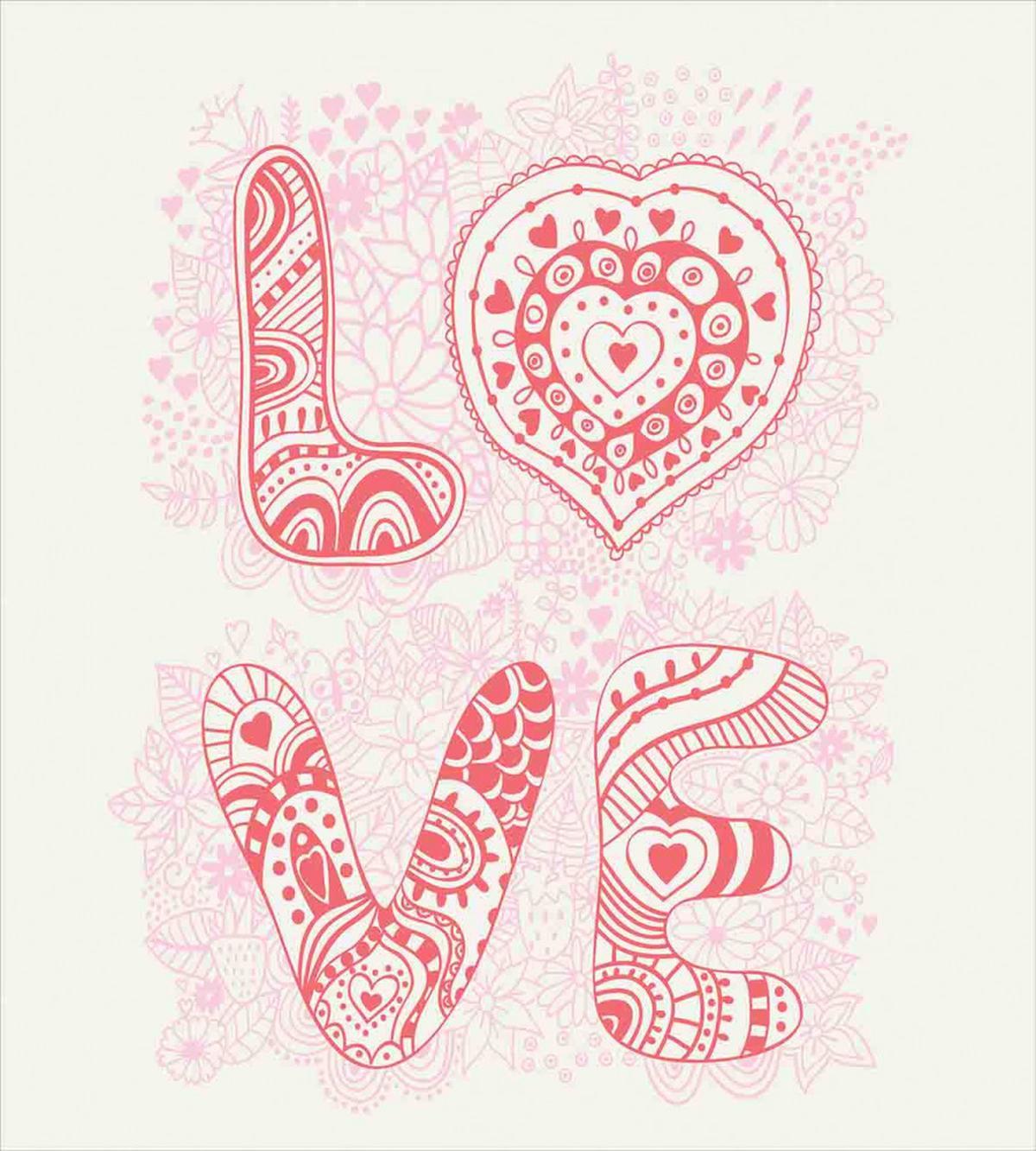 Romantic Letters Concept — Pattern