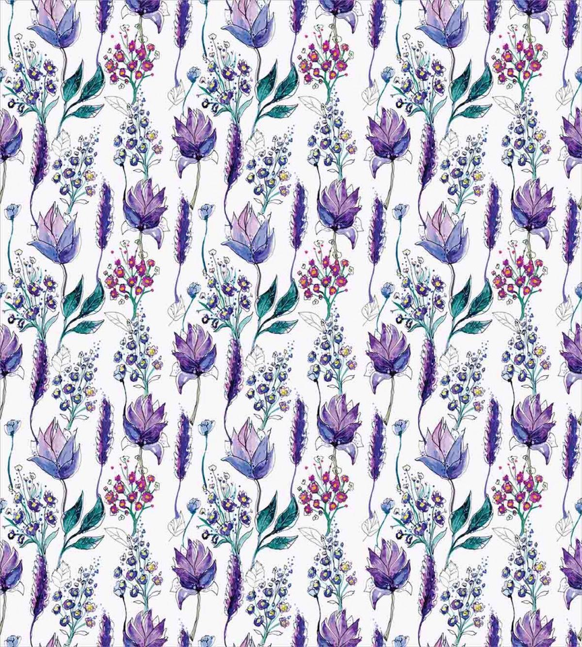 Botany Plants Watercolor — Pattern