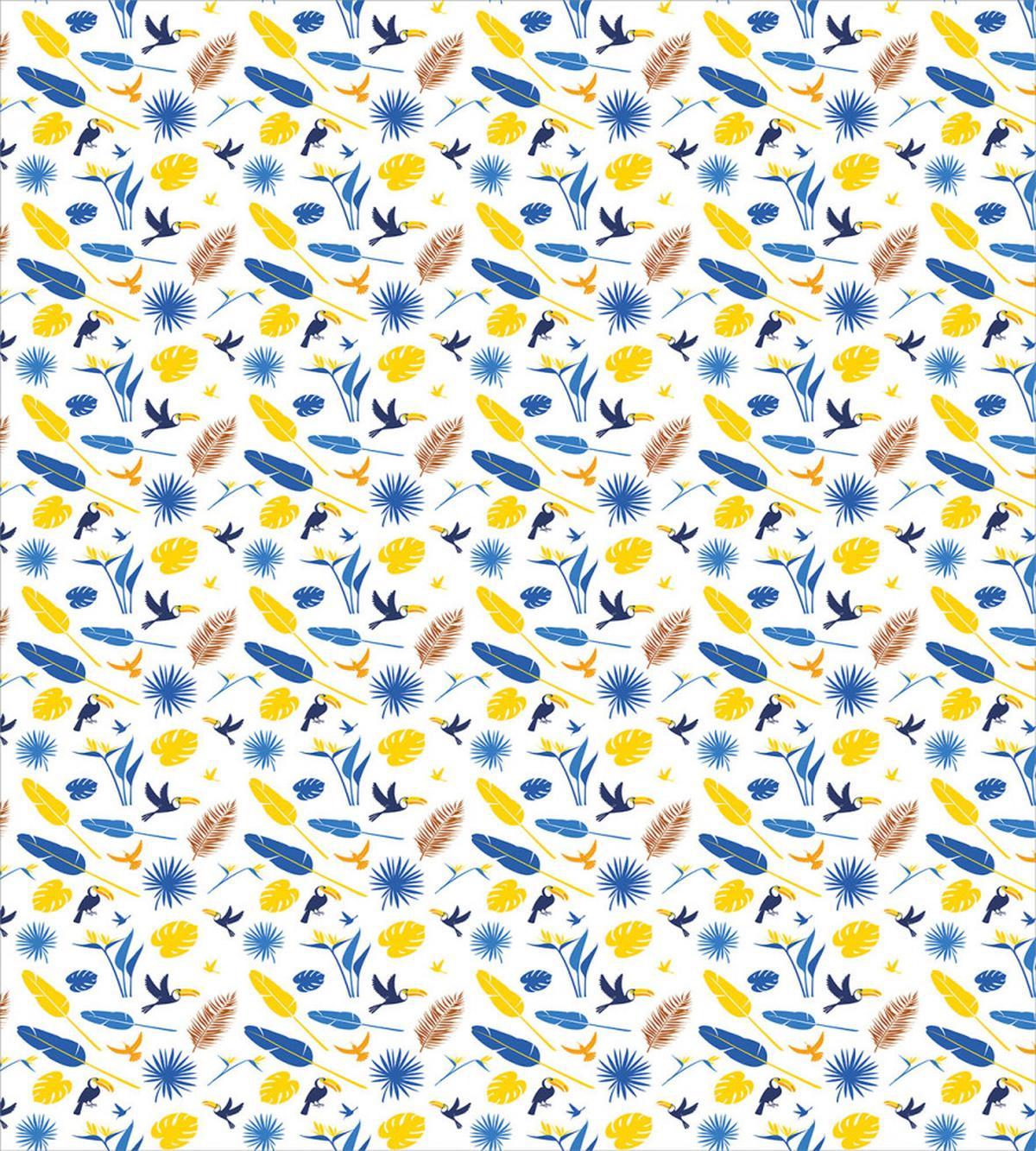 Exotic Toucans Leaves — Pattern