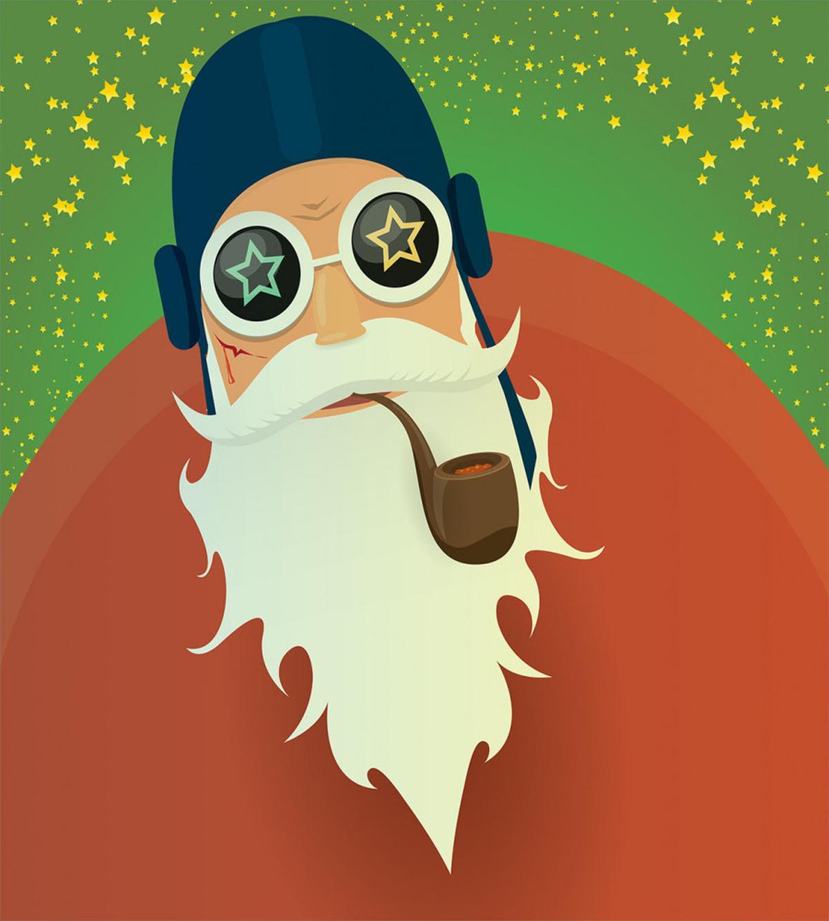 Funky Santa with Pipe — Pattern