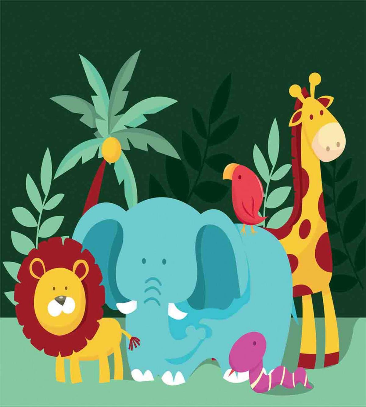 Nursery Jungle Composition — Pattern