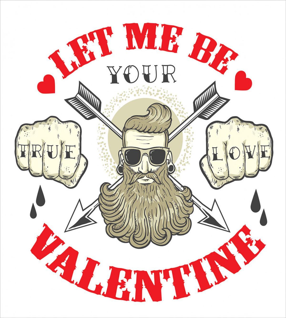 Beard Man Portrait Romantic — Pattern