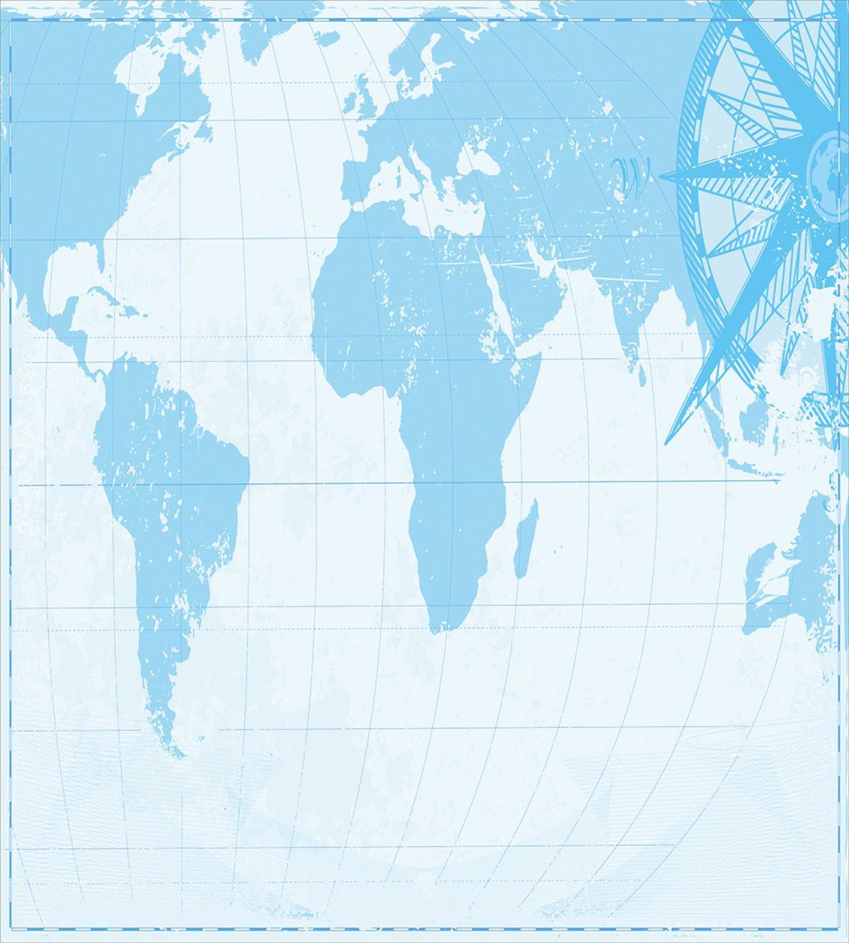 Old Compass Blue Grunge — Pattern