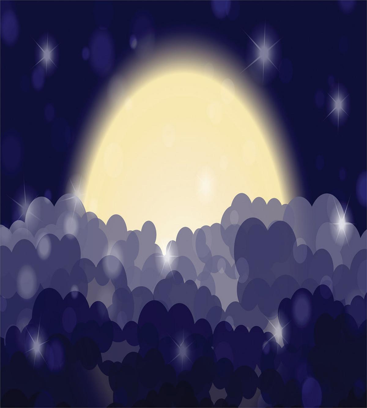 Cloudy Sky View at Night — Pattern