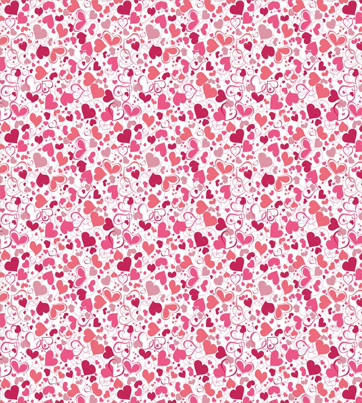 Pinkish Curls Soft Hearts — Pattern