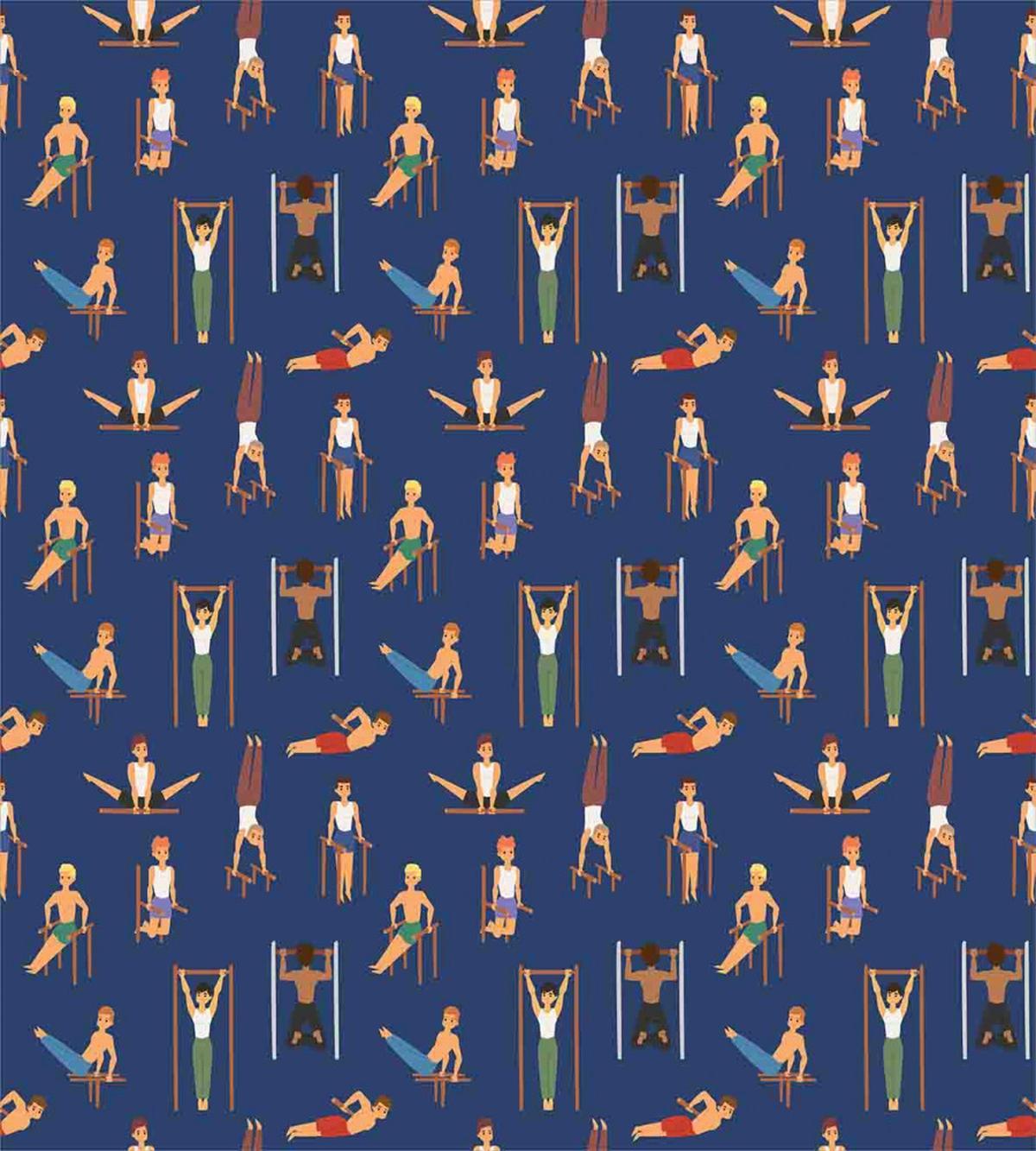Cartoon Boys Working — Pattern