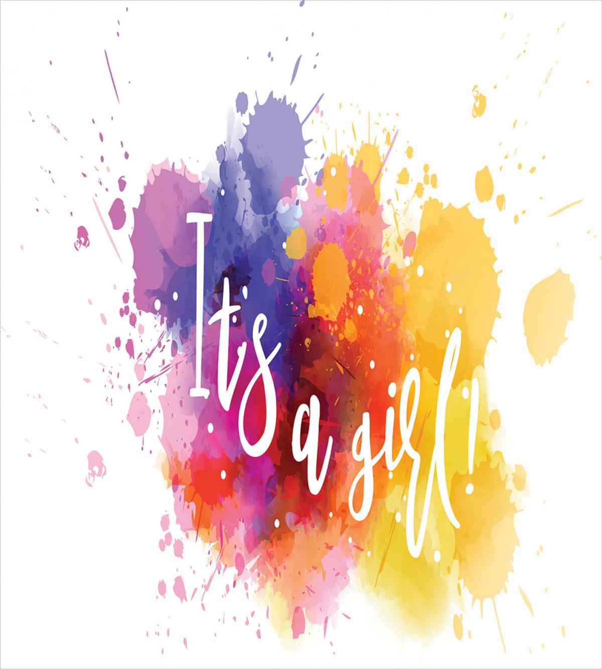 Paint Drops Baby Girl — Pattern