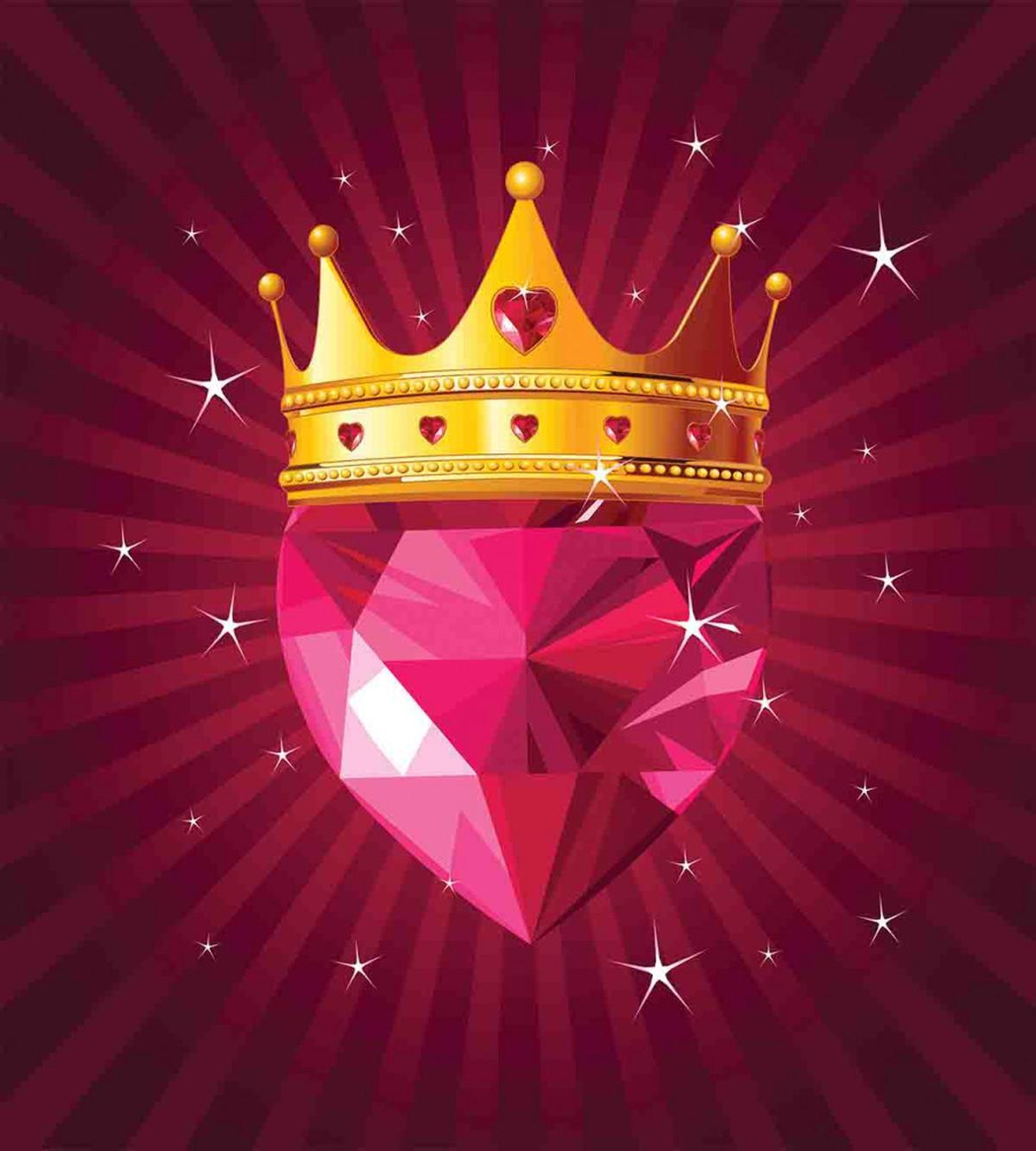 Pink Diamond Crown Art — Pattern