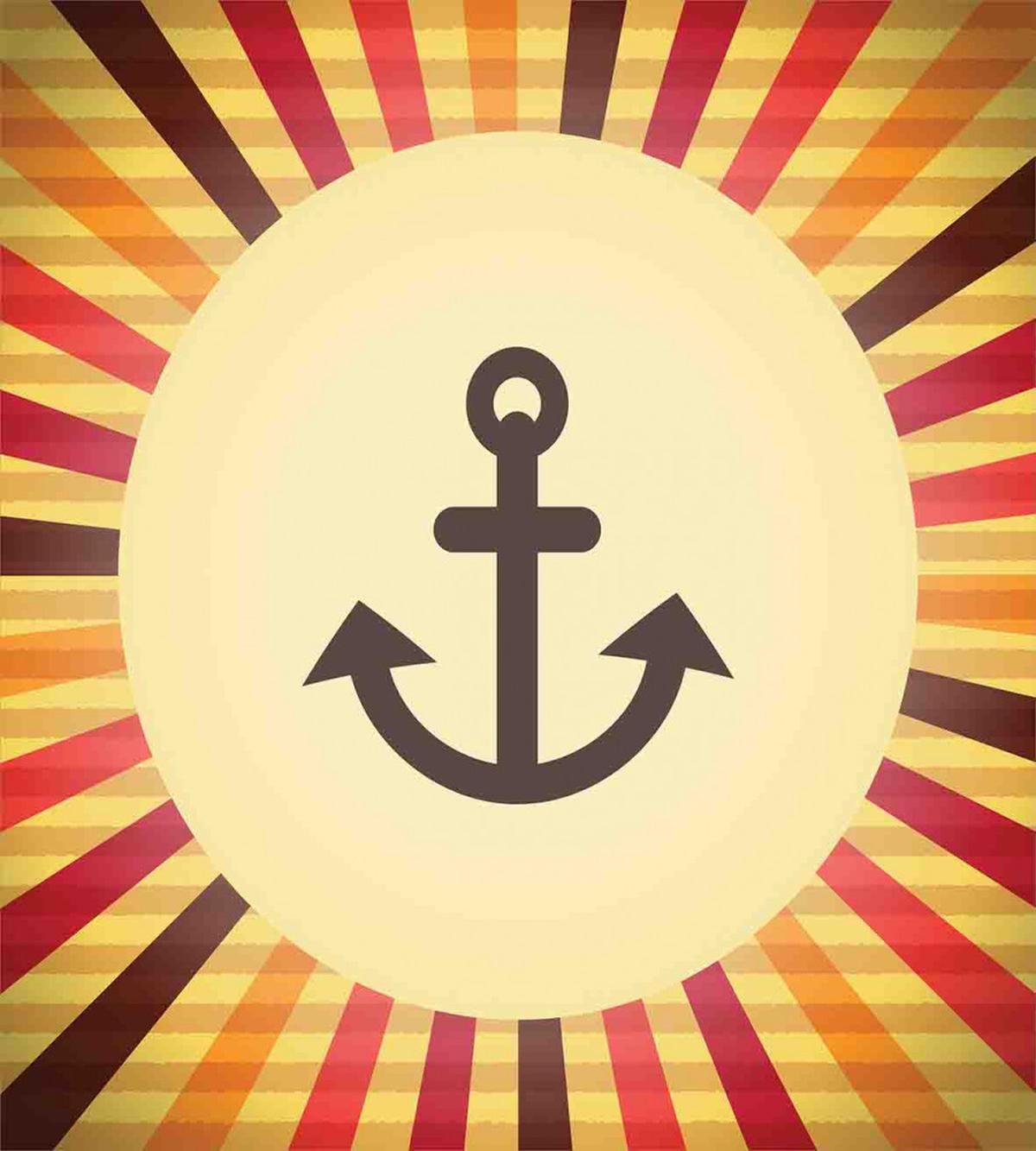 Pop Art Sailing Anchor — Pattern