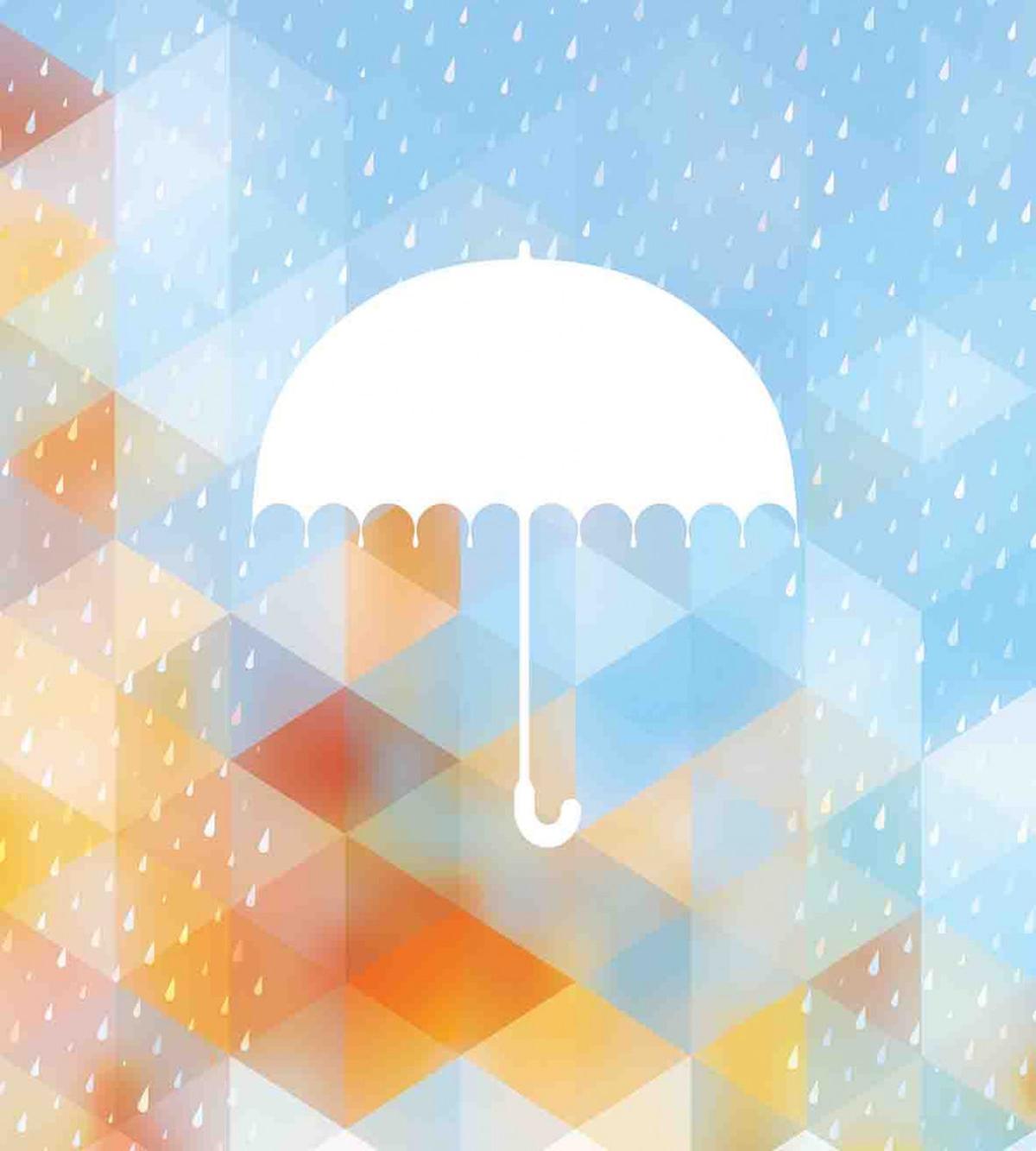 Umbrella Rain Autumn Art — Pattern