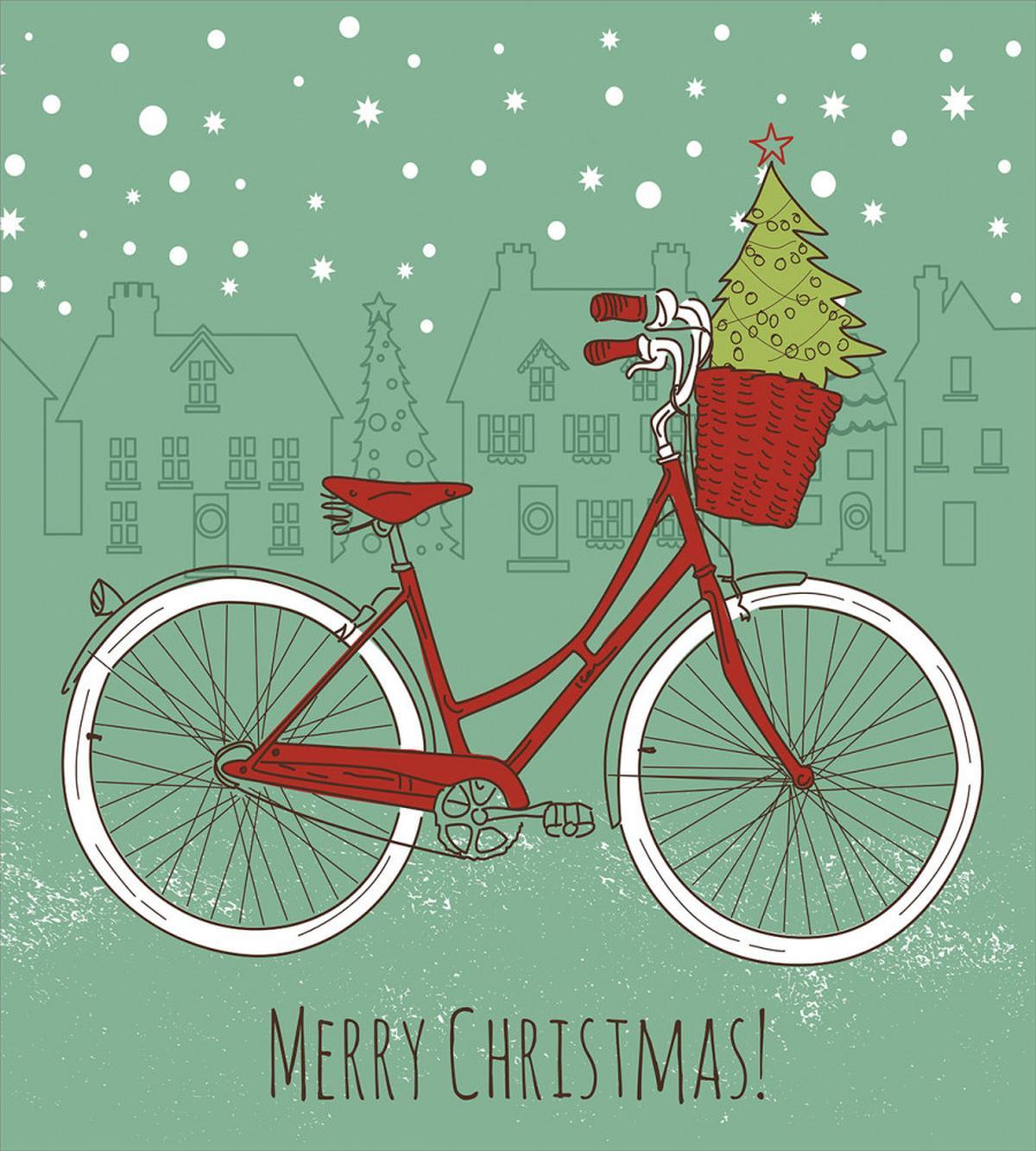 Retro Bike Xmas Trees — Pattern