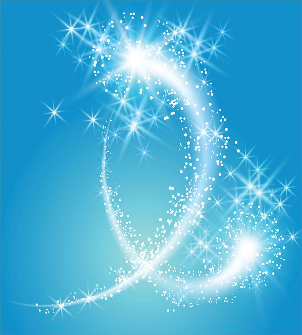 Swirling Stars with Tail Art — Pattern