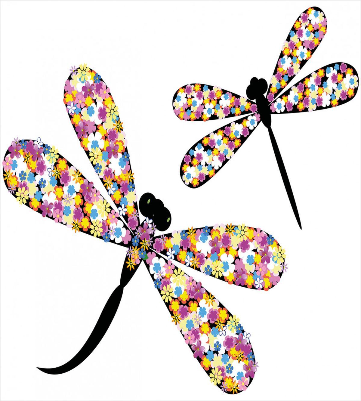 Dragonflies Black Body — Pattern