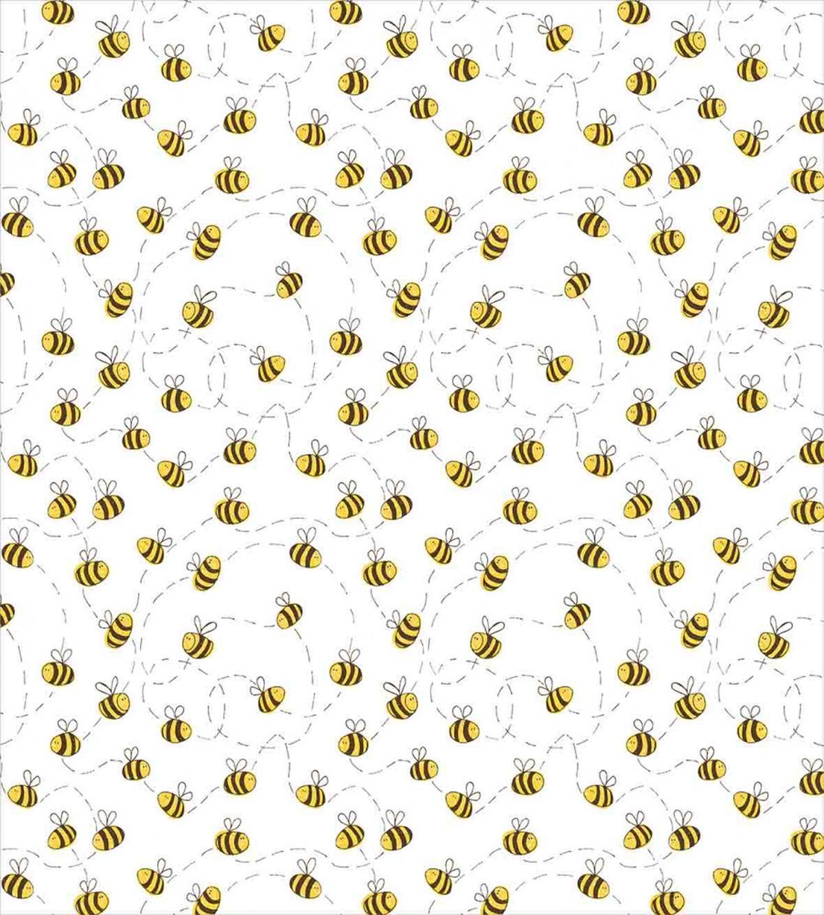 Simple Doodle Flying Bee — Pattern