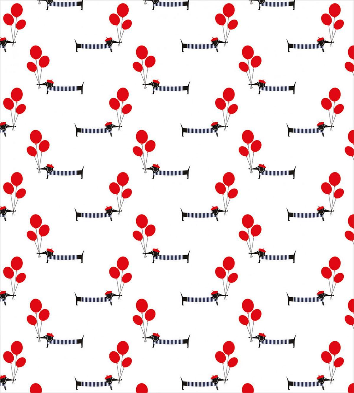 Parisian Dog and Balloons — Pattern