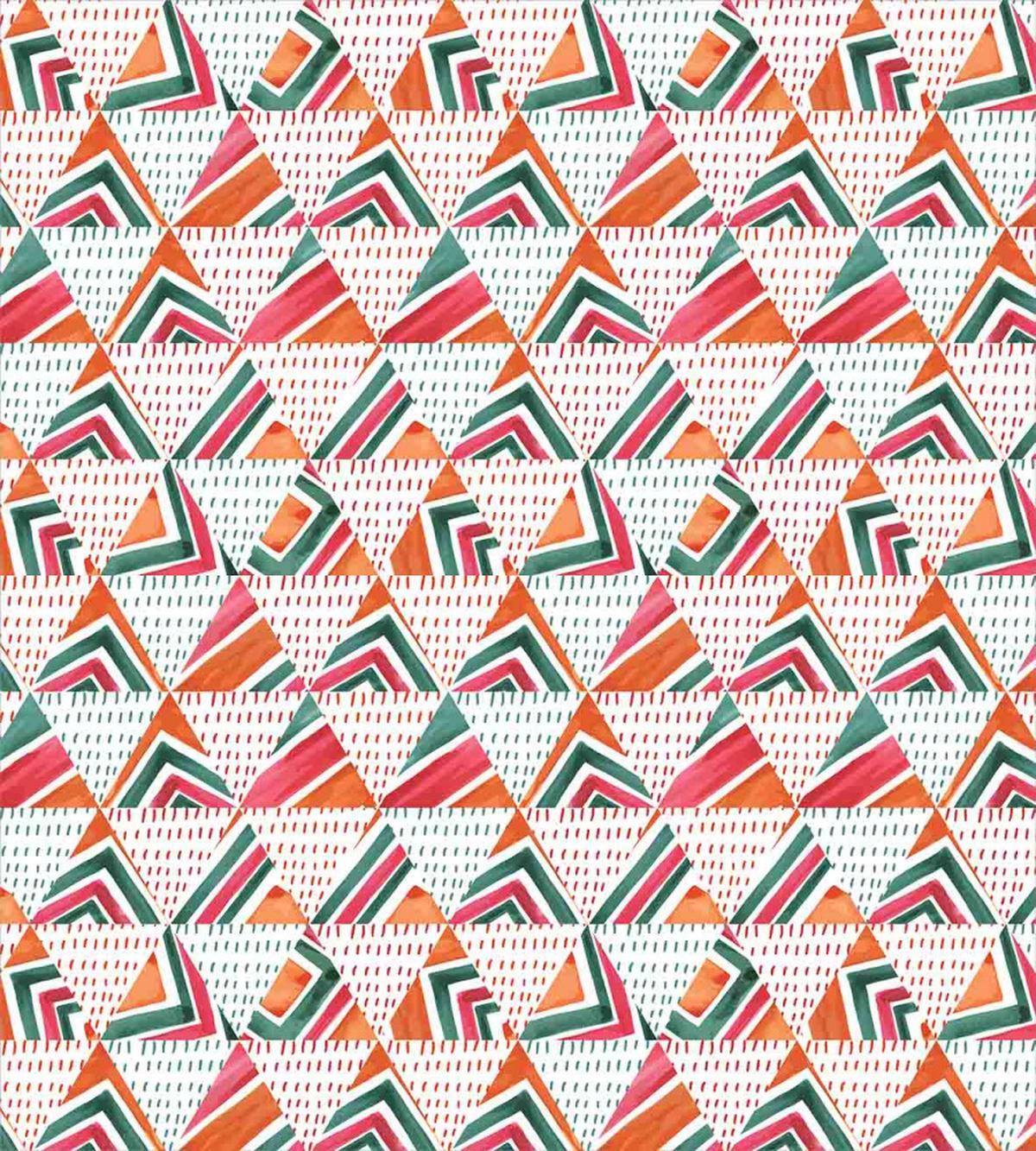 Watercolor Triangles — Pattern