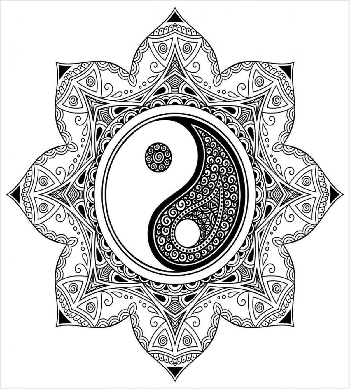 Mehndi Mandala Floral Art — Pattern