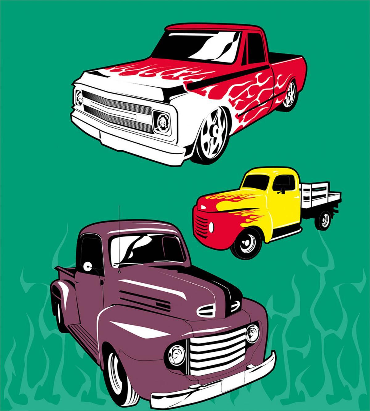 Vintage Pickups Flatbed — Pattern