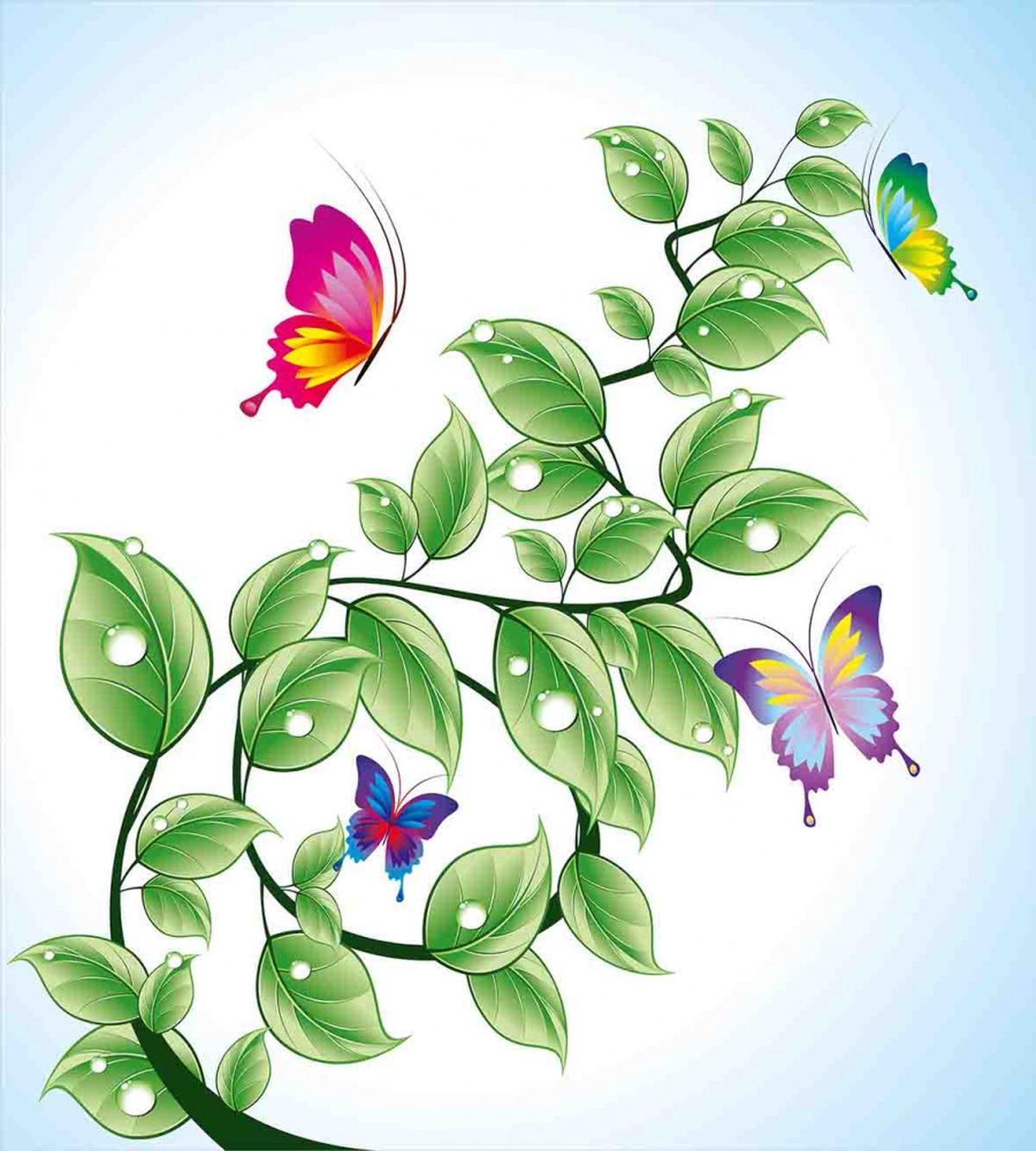 Floral Leaves Branches — Pattern