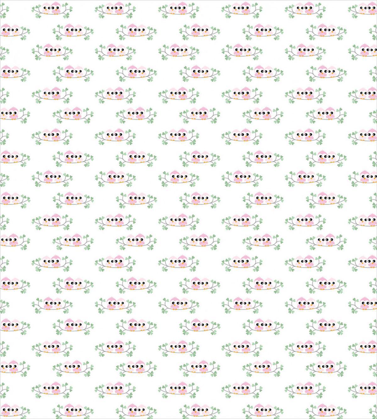 Childish Birds on Branch — Pattern