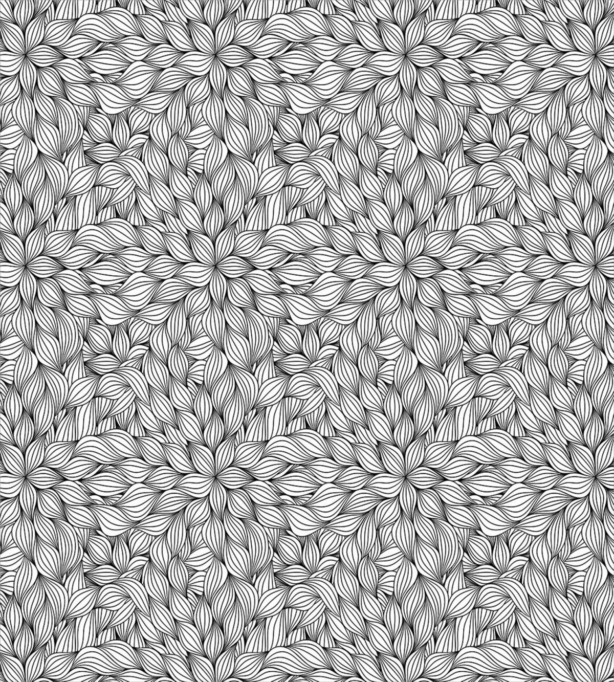 Line Art Foliage — Pattern