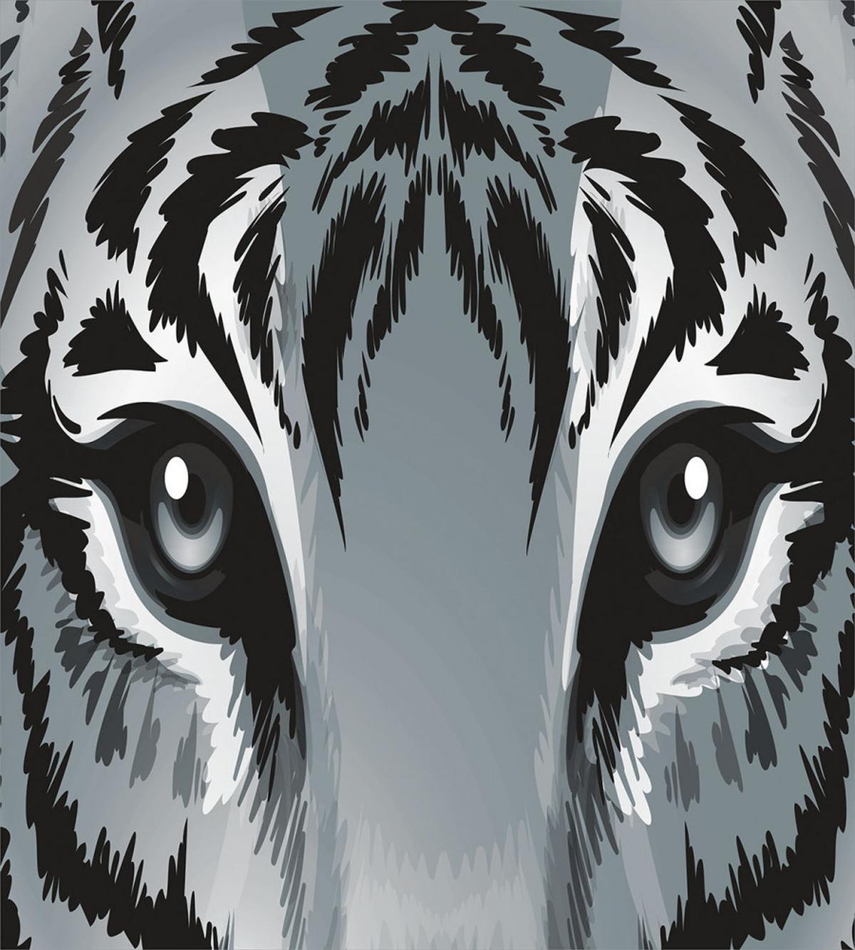 Tiger Sharp Eyes Wildlife — Pattern
