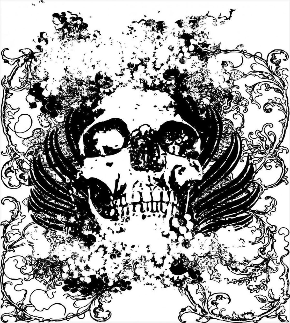 Dark Horror Scary Skull — Pattern