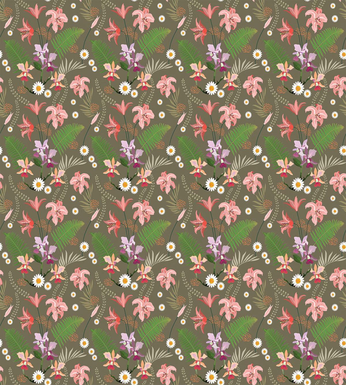 Ferns and Flowers Design — Pattern
