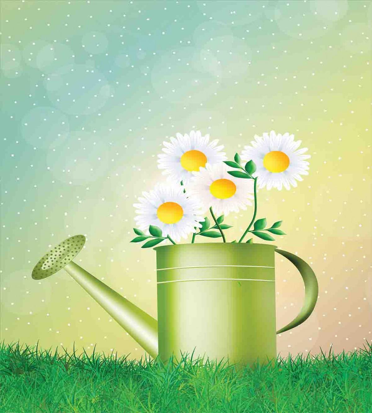Watering Can Flowerpot — Pattern