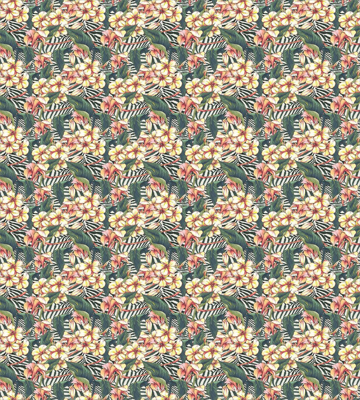 Detailed Exotic Flowers — Pattern