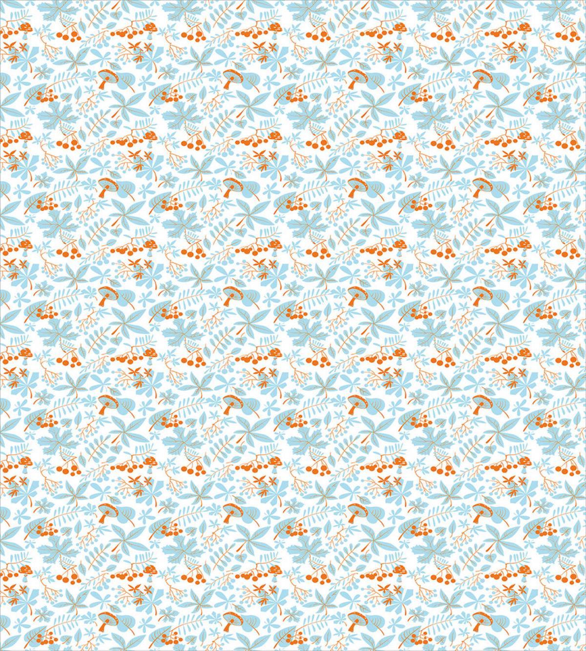 Fall Leaves Mushrooms — Pattern