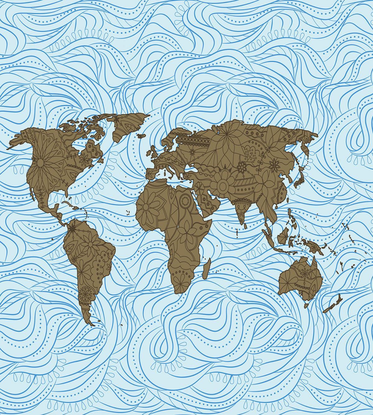 Map with Waves — Pattern