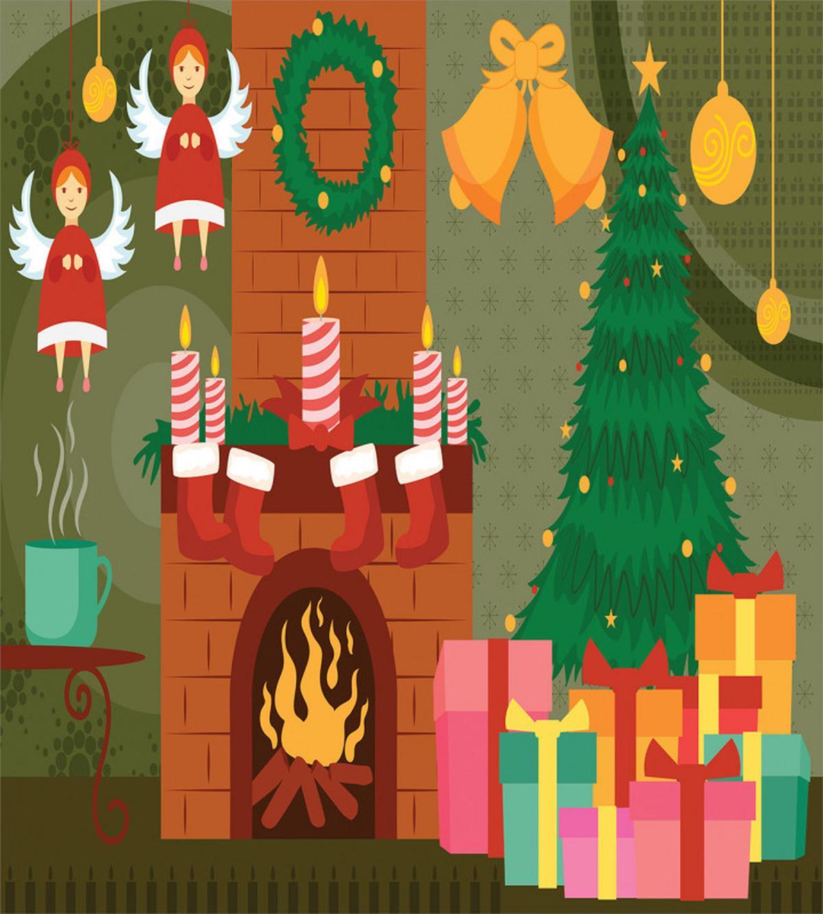 Cartoon Christmas Night — Pattern
