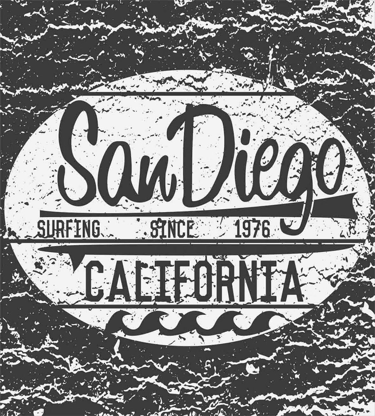 Vintage Surf Grey Grunge — Pattern