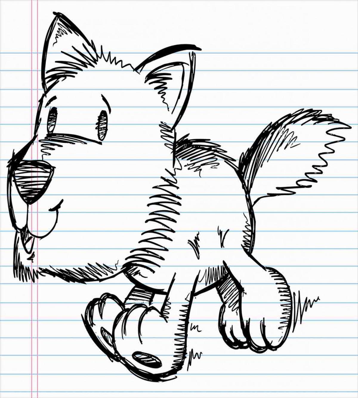 Scribble Art Puppy Dog — Pattern