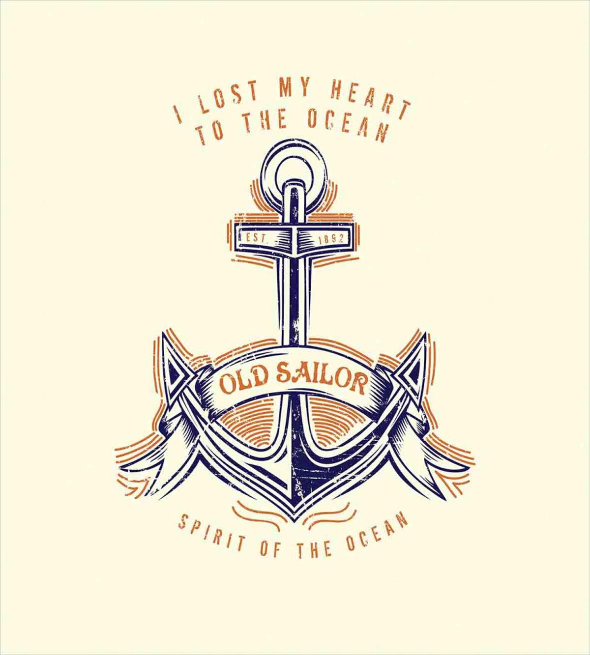 Vintage Style Anchor Sign — Pattern