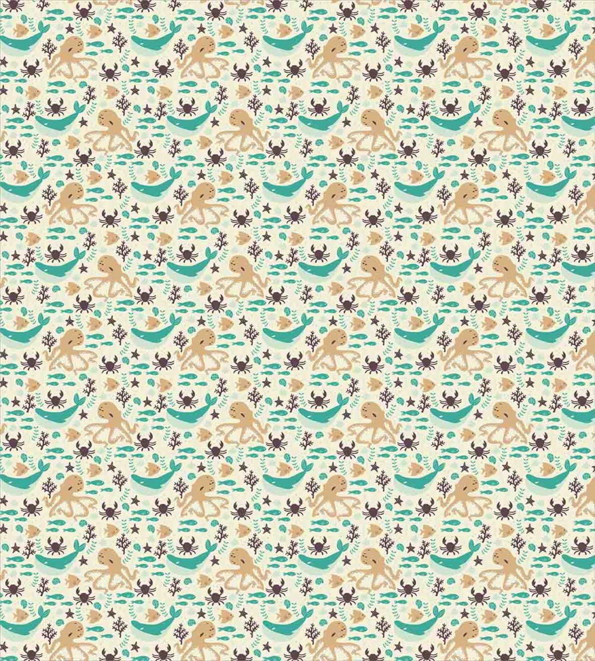 Cartoon Sea Creatures — Pattern