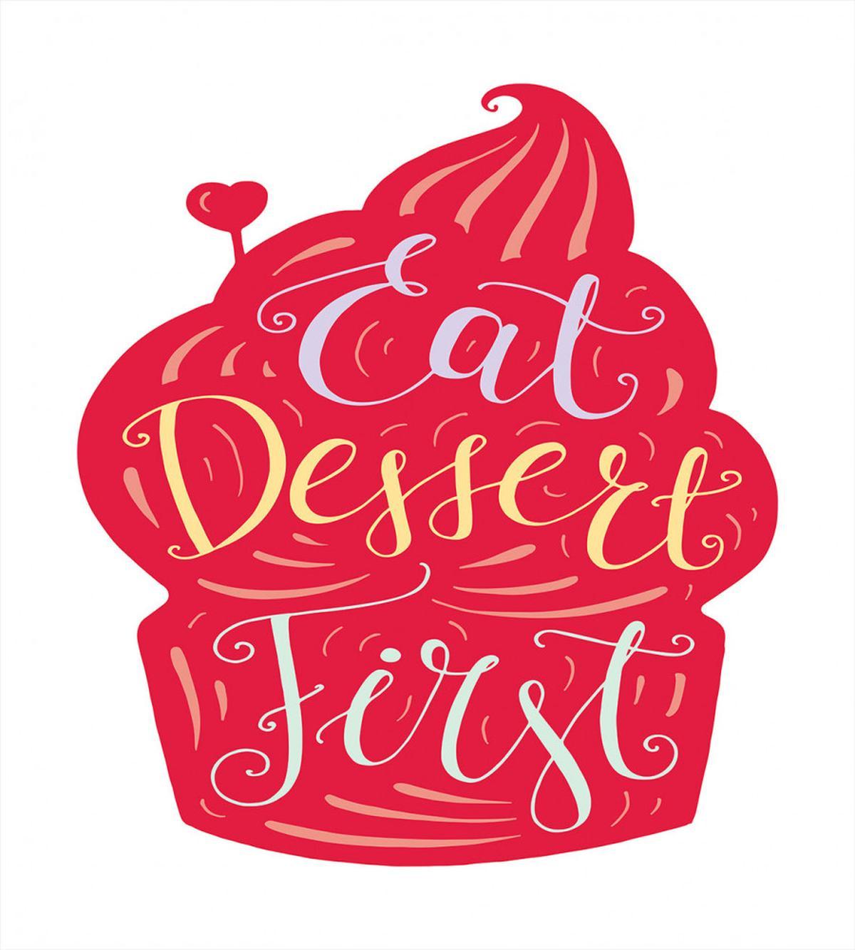 Eat Dessert First Cupcake — Pattern