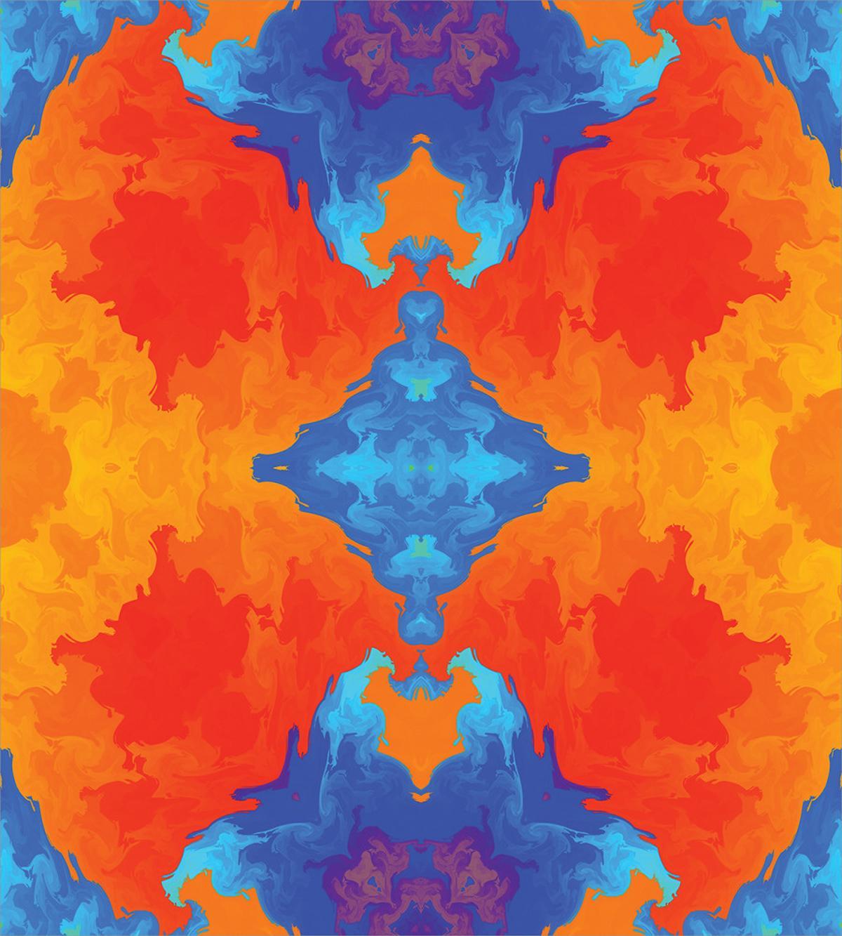 Contemporary Blue Orange — Pattern