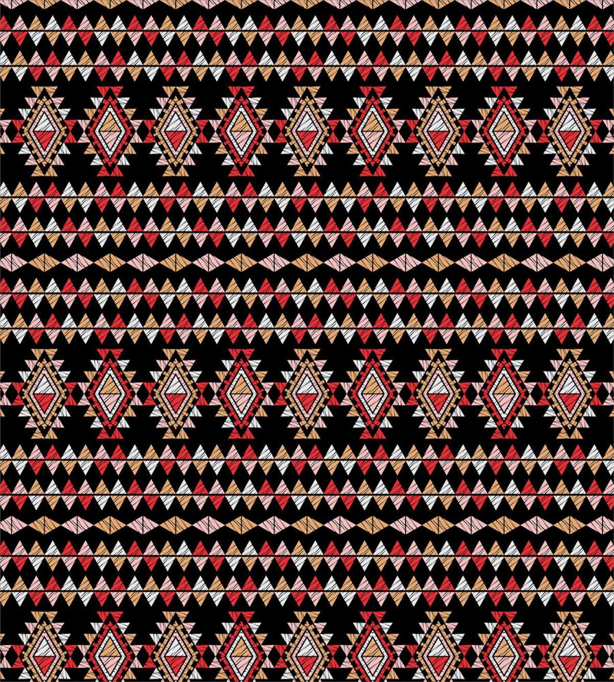 Folk Art Triangles Patchwork — Pattern