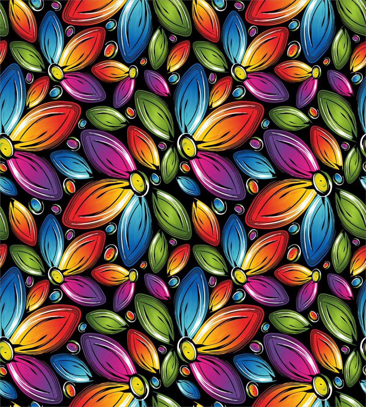 Colorful Flowers Vintage — Pattern