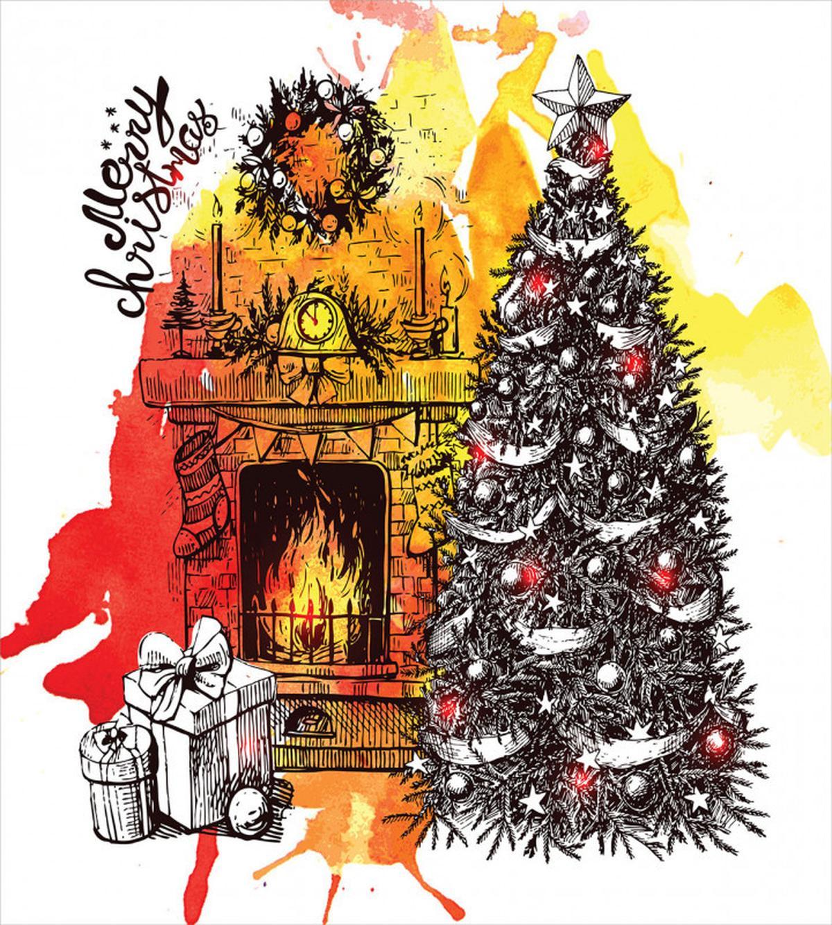 Christmas Sketch — Pattern